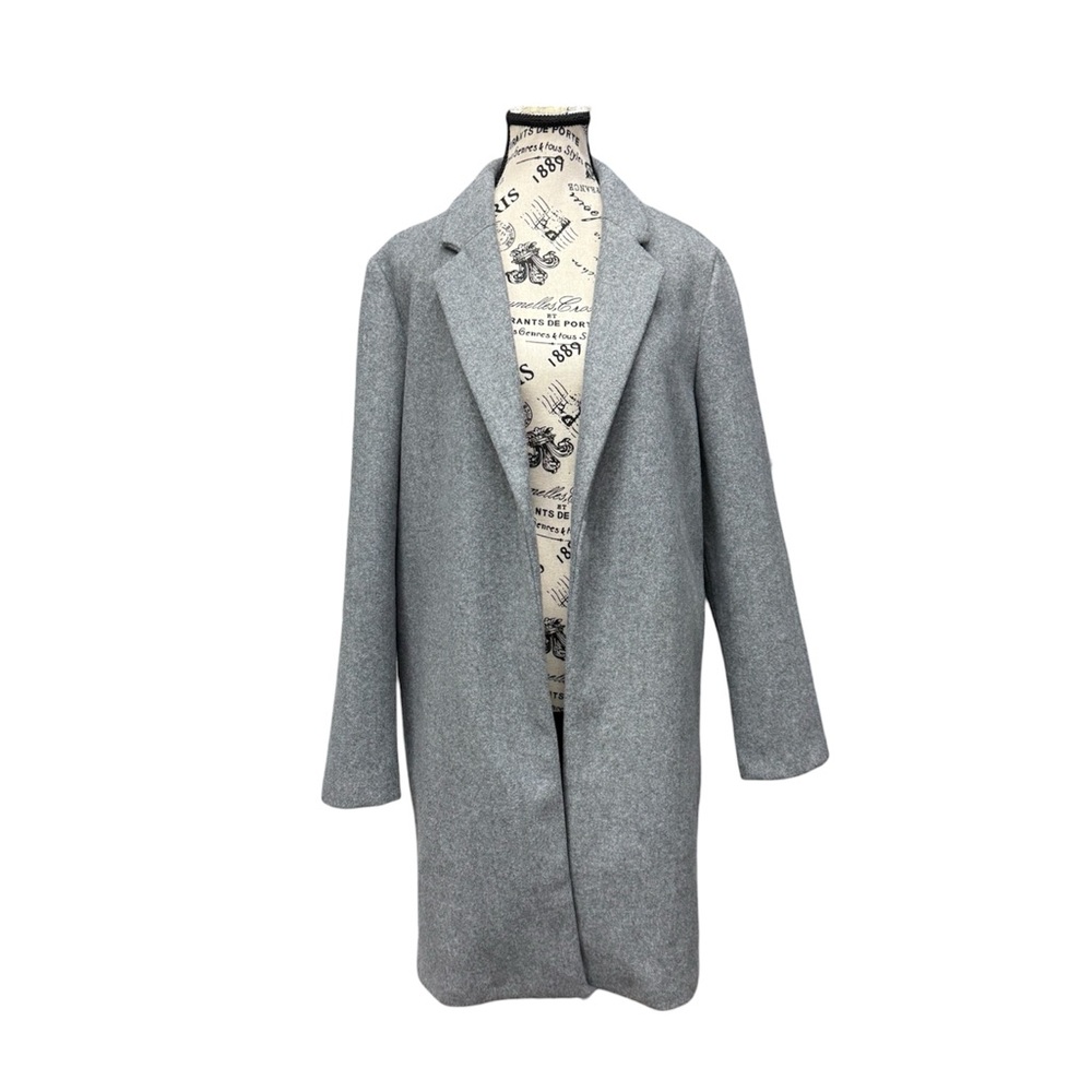 Love Tree Fleece Trench Coat with Pockets